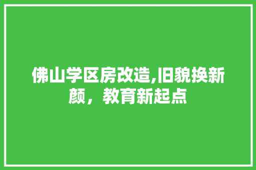 佛山学区房改造,旧貌换新颜，教育新起点 厨房维修