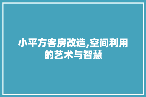小平方客房改造,空间利用的艺术与智慧
