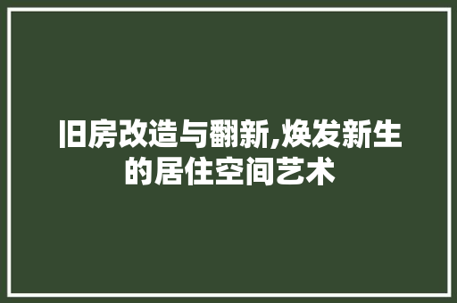 旧房改造与翻新,焕发新生的居住空间艺术 厨房维修