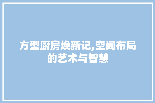 方型厨房焕新记,空间布局的艺术与智慧