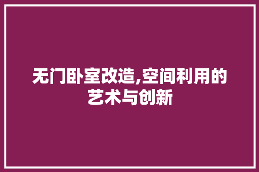 无门卧室改造,空间利用的艺术与创新
