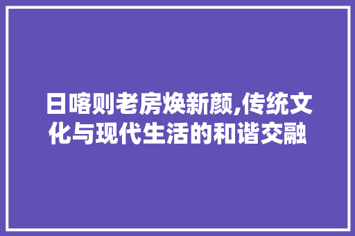 日喀则老房焕新颜,传统文化与现代生活的和谐交融