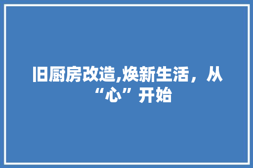 旧厨房改造,焕新生活，从“心”开始