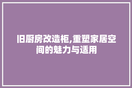 旧厨房改造柜,重塑家居空间的魅力与适用
