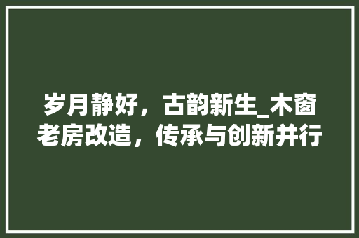 岁月静好，古韵新生_木窗老房改造，传承与创新并行