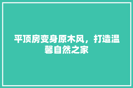 平顶房变身原木风，打造温馨自然之家 墙体维修