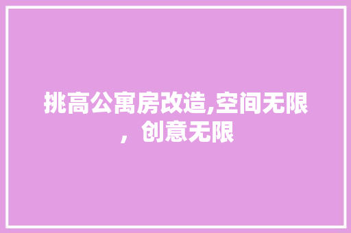 挑高公寓房改造,空间无限，创意无限