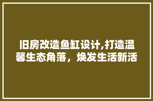 旧房改造鱼缸设计,打造温馨生态角落，焕发生活新活力