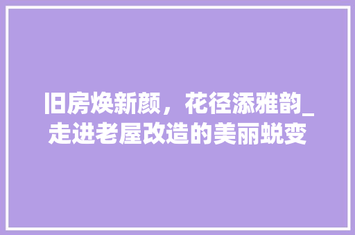 旧房焕新颜，花径添雅韵_走进老屋改造的美丽蜕变