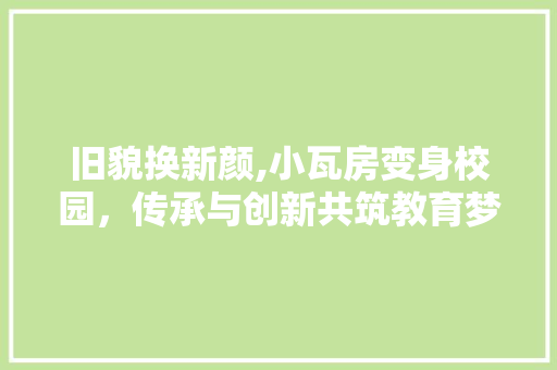旧貌换新颜,小瓦房变身校园，传承与创新共筑教育梦想