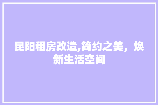 昆阳租房改造,简约之美，焕新生活空间 户内维修