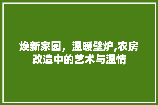 焕新家园，温暖壁炉,农房改造中的艺术与温情