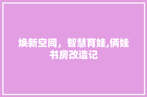焕新空间，智慧育娃,俩娃书房改造记