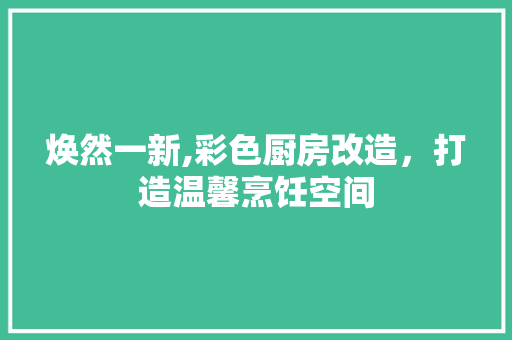 焕然一新,彩色厨房改造，打造温馨烹饪空间 墙体维修