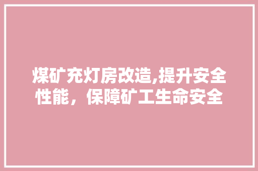 煤矿充灯房改造,提升安全性能，保障矿工生命安全