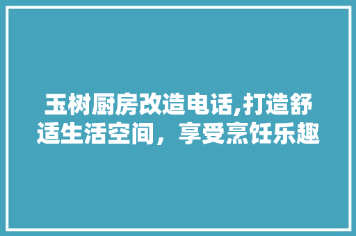 玉树厨房改造电话,打造舒适生活空间，享受烹饪乐趣