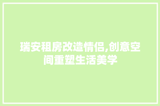 瑞安租房改造情侣,创意空间重塑生活美学 墙体维修