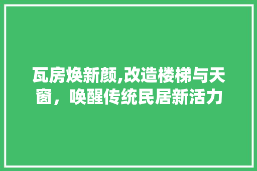 瓦房焕新颜,改造楼梯与天窗，唤醒传统民居新活力