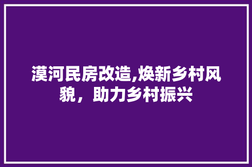 漠河民房改造,焕新乡村风貌，助力乡村振兴