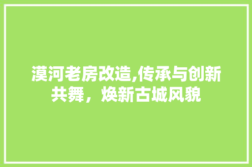 漠河老房改造,传承与创新共舞，焕新古城风貌 户内维修