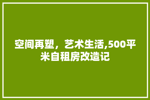 空间再塑，艺术生活,500平米自租房改造记