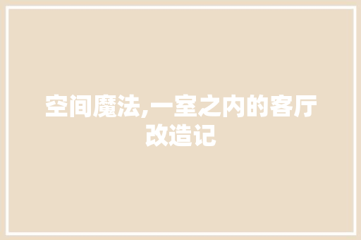 空间魔法,一室之内的客厅改造记