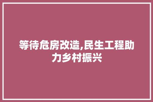 等待危房改造,民生工程助力乡村振兴