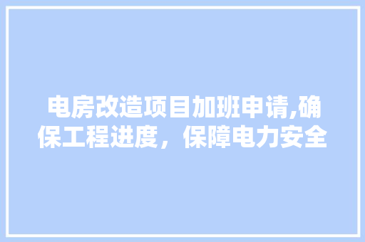 电房改造项目加班申请,确保工程进度，保障电力安全