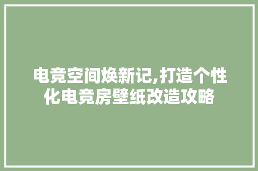 电竞空间焕新记,打造个性化电竞房壁纸改造攻略