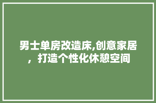 男士单房改造床,创意家居，打造个性化休憩空间