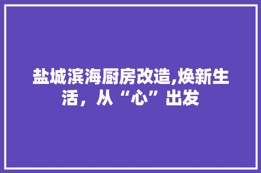 盐城滨海厨房改造,焕新生活，从“心”出发 居家维修