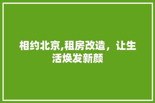 相约北京,租房改造，让生活焕发新颜