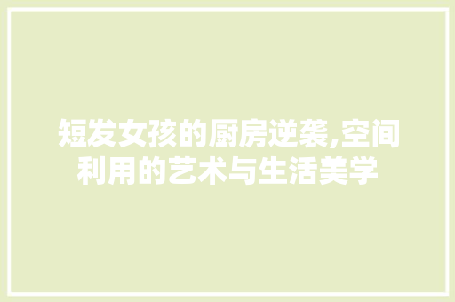 短发女孩的厨房逆袭,空间利用的艺术与生活美学