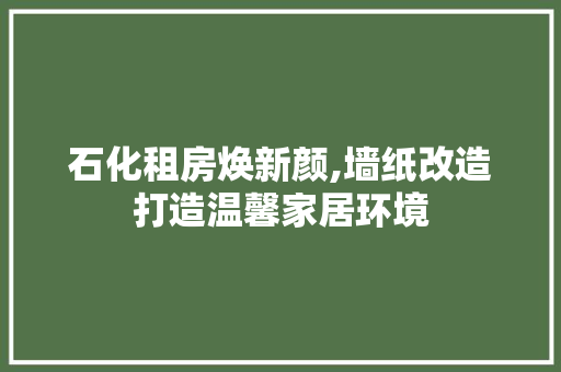 石化租房焕新颜,墙纸改造打造温馨家居环境