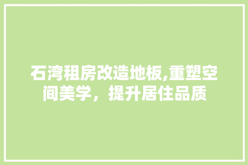 石湾租房改造地板,重塑空间美学，提升居住品质