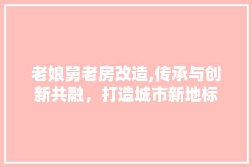 老娘舅老房改造,传承与创新共融，打造城市新地标