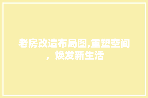 老房改造布局图,重塑空间，焕发新生活