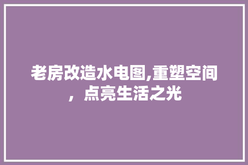 老房改造水电图,重塑空间，点亮生活之光
