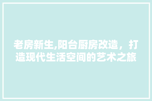 老房新生,阳台厨房改造，打造现代生活空间的艺术之旅