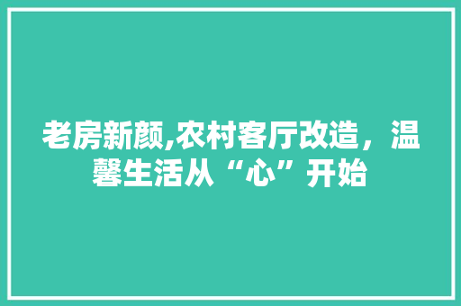 老房新颜,农村客厅改造，温馨生活从“心”开始