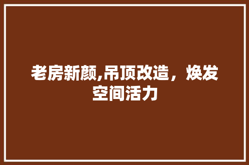 老房新颜,吊顶改造，焕发空间活力