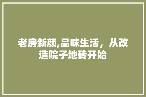 老房新颜,品味生活，从改造院子地砖开始