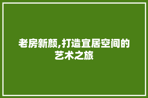 老房新颜,打造宜居空间的艺术之旅