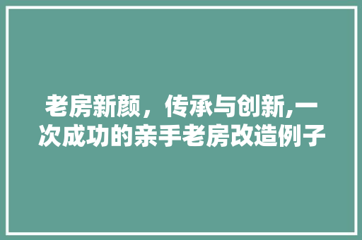 老房新颜，传承与创新,一次成功的亲手老房改造例子介绍