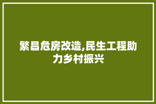 繁昌危房改造,民生工程助力乡村振兴
