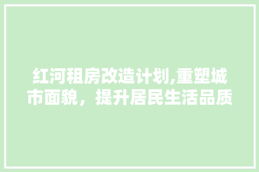 红河租房改造计划,重塑城市面貌，提升居民生活品质