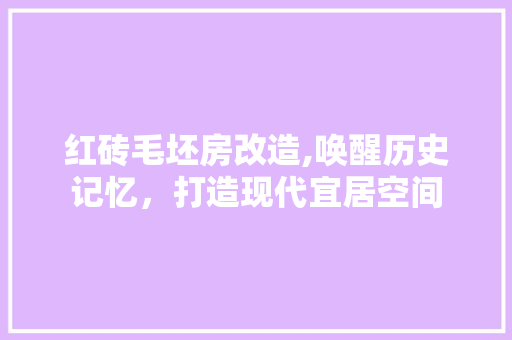 红砖毛坯房改造,唤醒历史记忆，打造现代宜居空间