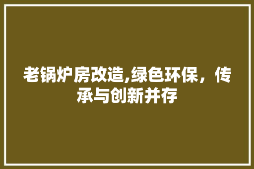 老锅炉房改造,绿色环保，传承与创新并存 墙体维修