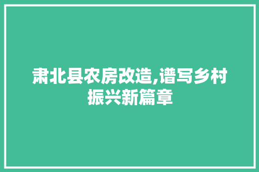 肃北县农房改造,谱写乡村振兴新篇章