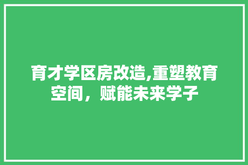 育才学区房改造,重塑教育空间，赋能未来学子